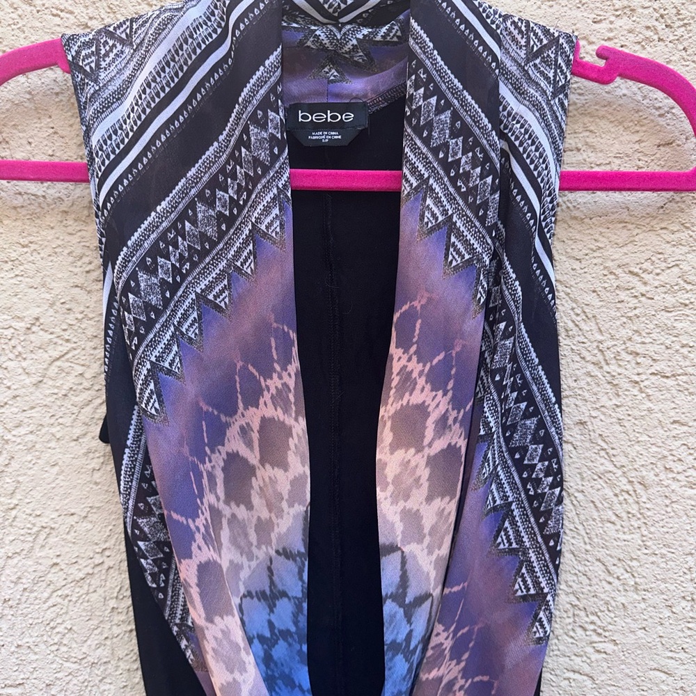 Bebe Black and Purple bodysuit
